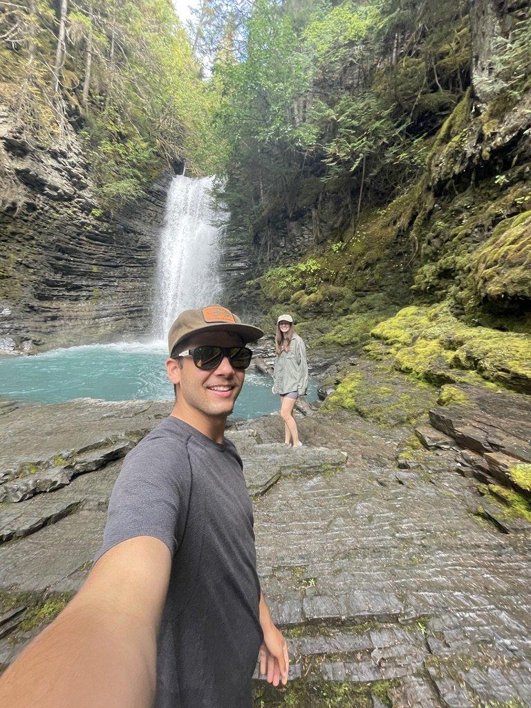 A backcountry waterfall in BC