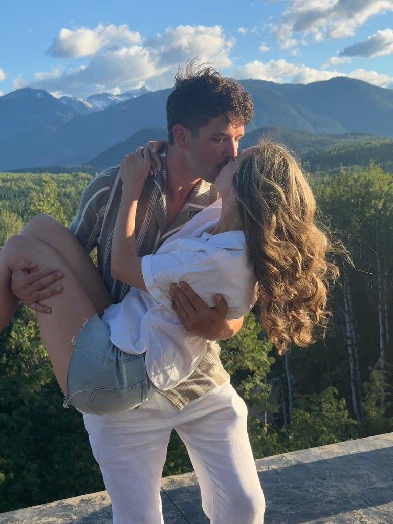 In the mountains with my wife